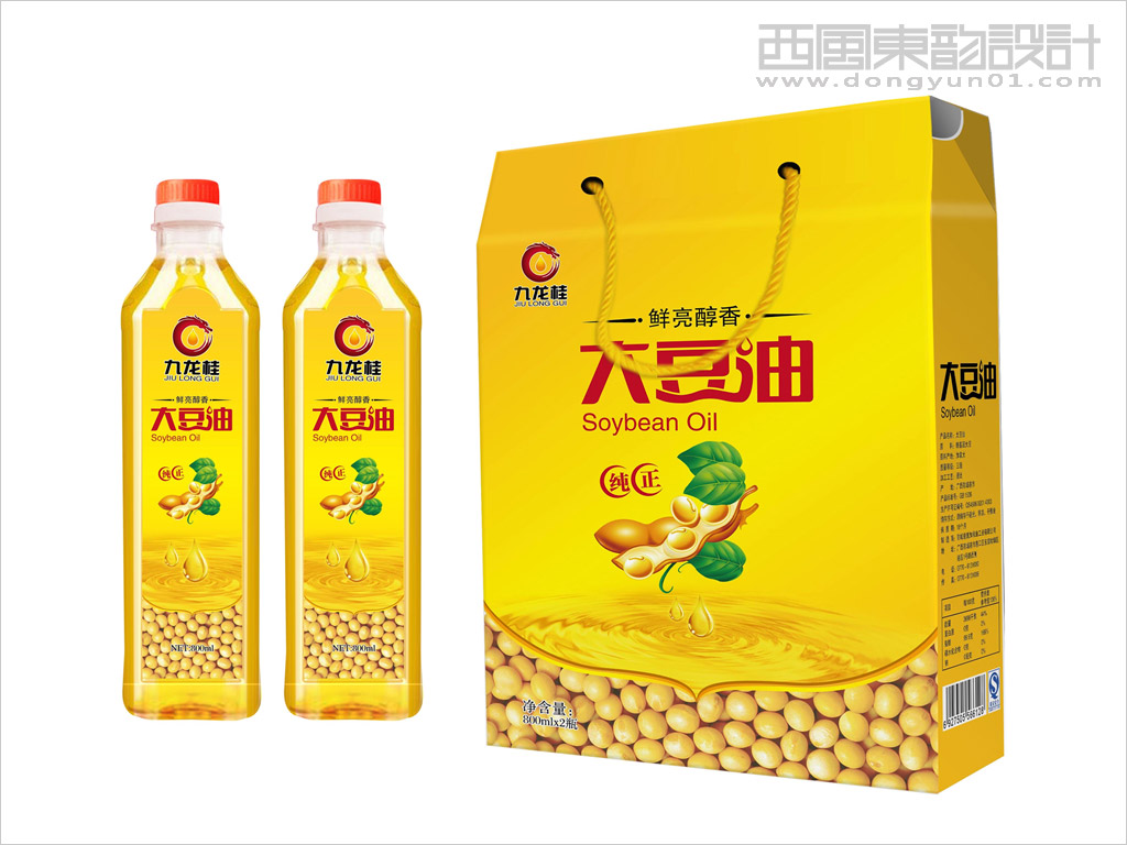 澳加糧油工業(yè)有限公司大豆油禮盒包裝設(shè)計(jì)、大豆油瓶簽設(shè)計(jì)