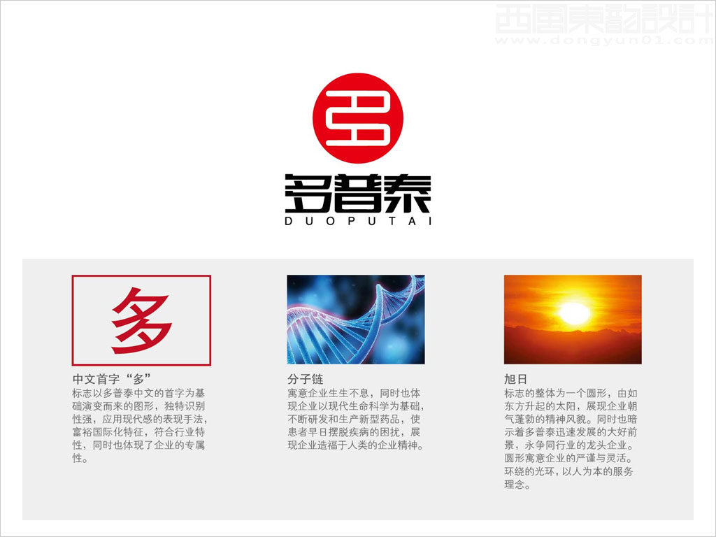 重慶多普泰制藥股份有限公司標志設(shè)計創(chuàng)意說明釋義圖