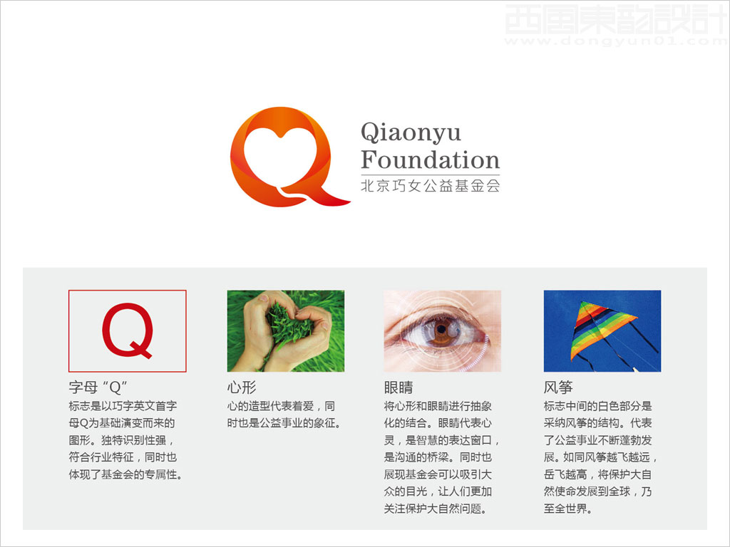 北京巧女公益基金會標志設(shè)計創(chuàng)意理念說明釋義圖