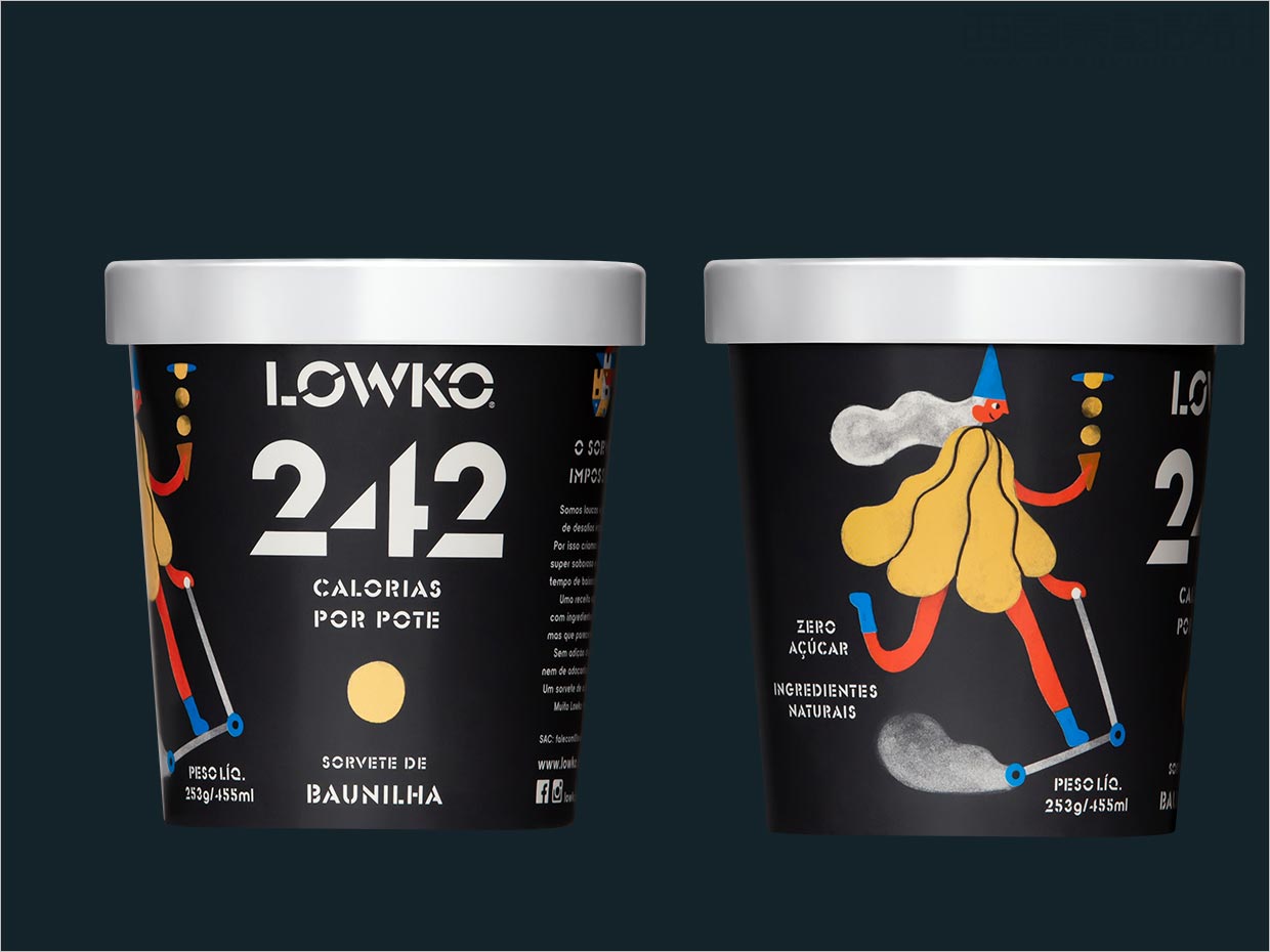 采用超現(xiàn)實(shí)插圖的巴西Lowko冰淇淋包裝設(shè)計