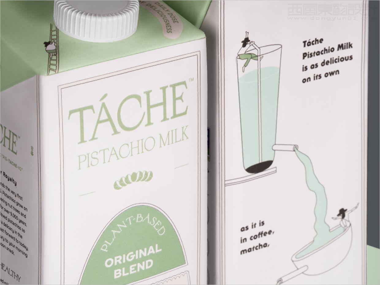 美國Tache開心果植物奶包裝設(shè)計之局部細節(jié)特寫設(shè)計