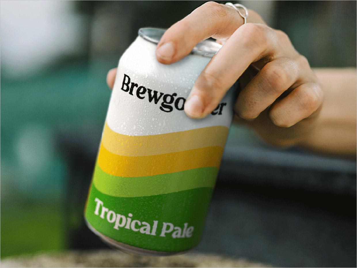 英國Brewgooder易拉罐啤酒包裝設(shè)計之實(shí)物照片