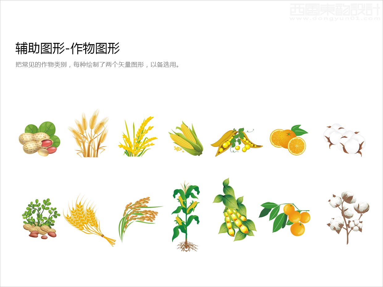先正達(dá)集團(tuán)中國中化化肥復(fù)合肥料農(nóng)資包裝設(shè)計升級項目之作物類別輔助圖形