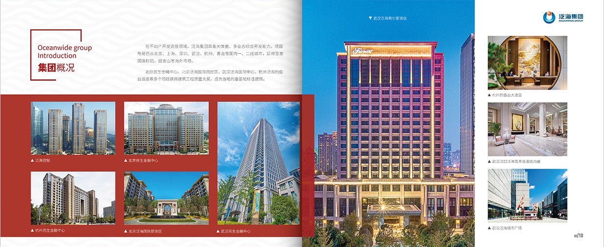 中國泛?？毓杉瘓F35周年畫冊設計之集團概況頁面設計