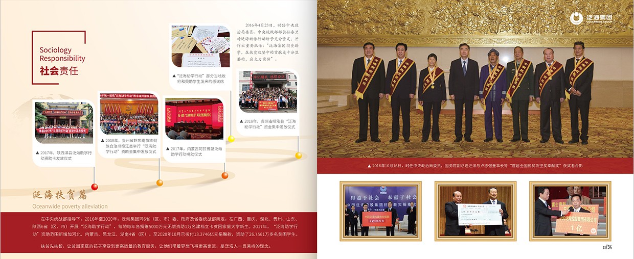 中國泛?？毓杉瘓F35周年畫冊設計之社會責任頁面設計