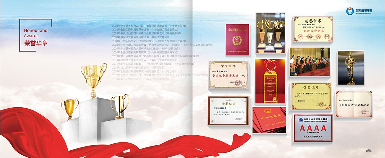中國泛?？毓杉瘓F35周年畫冊設計之榮譽華章頁面設計