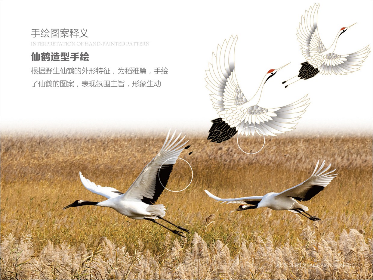 綠牧嶺大米農(nóng)產(chǎn)品包裝設(shè)計之仙鶴手繪插圖 綠牧嶺大米農(nóng)產(chǎn)品包裝設(shè)計之仙鶴手繪插圖