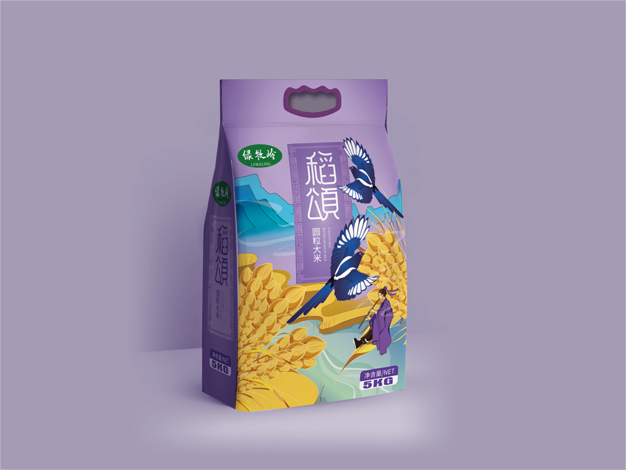 綠牧嶺大米農(nóng)產(chǎn)品包裝設(shè)計之稻頌 綠牧嶺大米農(nóng)產(chǎn)品包裝設(shè)計之稻頌
